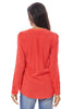 E Red Shirt with Smock Detail on the Shoulder