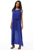 ZX Chiffon Maxi Dress with Pleated Swing Top Detail