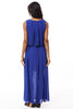 ZX Chiffon Maxi Dress with Pleated Swing Top Detail